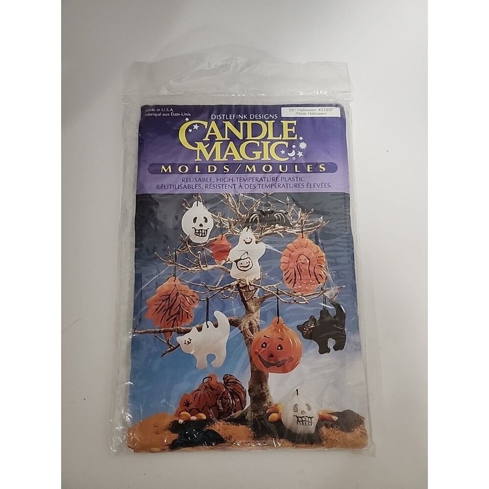 Vintage Distlefink Designs Candle Magic Halloween Candle Mold Craft Autum #51407